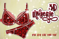 3D Lingerie Valentines svg Love 3D Valentine's day Lover Product Image 1
