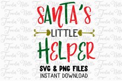 Santa&#039;s Little Helper Svg Christmas Winter Holiday Cut File Product Image 1