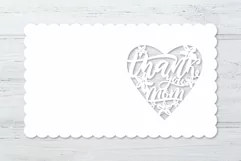 Papercut card. Thank you mom. Mothers day Cutting file SVG. Product Image 3