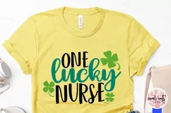 One lucky nurse - St. Patrick's Day SVG EPS DXF PNG Product Image 3