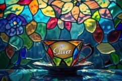 Tea Lover Stained Glass Background Wallpaper Product Image 1