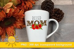 Mom Sublimation design | Blessed Mom Floral sublimation Product Image 2