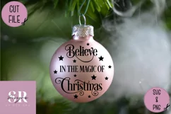 Believe in the magic of christmas bauble| vinyl cutting | Product Image 1