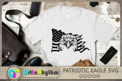 Eagle with American Flag Svg, 4th of July Svg, Eagle Svg Product Image 3