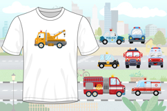 Funny Rescue Vehicles City Scene Vector Bundle Product Image 3