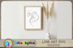 Woman Face One Line Art SVG, Woman Face Line Art SVG Product Image 3