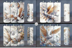 4 Crane Tumbler Sublimation, 20 oz Tumbler Wraps Product Image 2