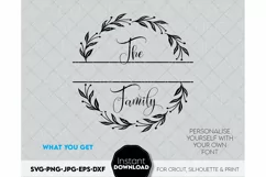 Monogram SVG, Family name SVG, Family svg, Last name svg Product Image 2