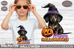 Happy Halloweenie Sublimation Design | Halloween Png Product Image 1