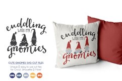 Cute Gnomes SVG Cut Files - Cuddling with My Gnomies Product Image 1