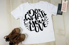 Motivational Quotes Do What You Love Round Lettering SVG Product Image 1