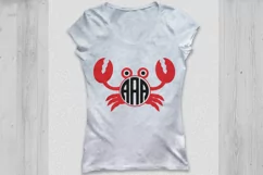 Crab Svg, Crab monogram svg, Sea animals svg, Nautical svg. Product Image 3