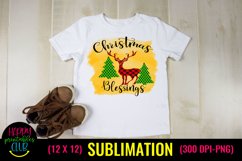 Christmas Blessings Sublimation I Holiday Sublimation Design Product Image 2