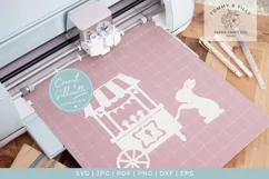 Rabbit & Ice Cream Cart - SVG Papercut Cutting File Product Image 2