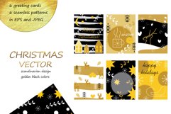 Christmas Scandinavian Greeting Cards and Seamless Patterns Product Image 1