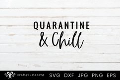 Quarantine &amp; Chill Svg T-Shirt, Self Isolation Cutting File Product Image 2