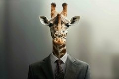 Surreal business giraffe in suit Product Image 1