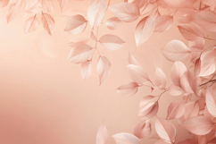 Leaves with Soft Rose Gold Gradient Background Wallpaper Product Image 1