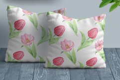Pink Tulip Collection. Watercolor Product Image 8