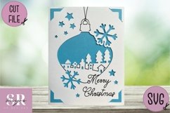 Christmas insert card design| Paper cutting | Cricut Joy svg Product Image 2
