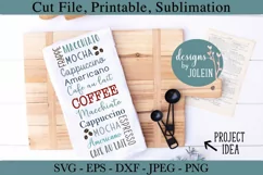 Coffee SVG, JPEG, DXF, SUBLIMATION, EPS, Craft and Cut File Product Image 1