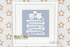 Happy birthday paper cut design SVG / DXF / EPS / PNG files Product Image 5