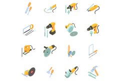 Toolkit icons set, isometric style Product Image 1
