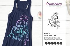 Beach SVG Cut Files | The Beach is Calling Product Image 1