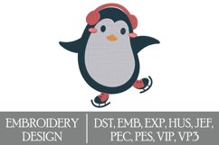 Penguin Machine Embroidery Design Product Image 1