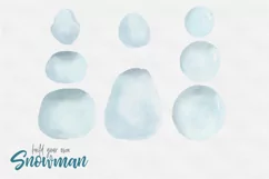 Build Your Own Snowman Watercolor Clipart png Product Image 2
