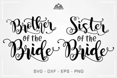 Brother - Sister Of The Bride Wedding Words art Svg Design Product Image 3