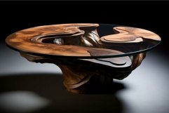 Grainy Wooden table blur. Generate Ai Product Image 1