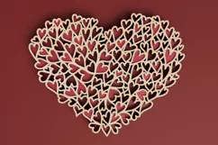 Valentine's Day laser cut file - Heart of Hearts Product Image 1