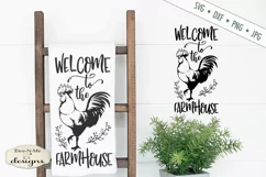 Welcome to the Farmhouse - Rooster - SVG DXF File Product Image 1