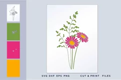 Flower svg, Cut file, Flower svg, Layered SVG, Floral tattoo Product Image 3