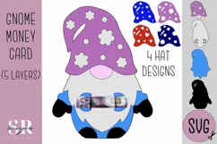 Gnome birthday Money card | Paper cutting | Money card SVG Product Image 2