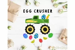 Easter monster truck svg, easter shirt svg, boy easter svg Product Image 2