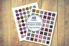 Mandala Digital Collage Sheet,Mandala Ornament,48 Images Product Image 2