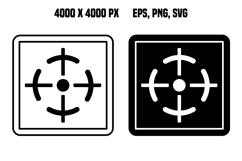 Center of Gravity Signs. Labels for Packaging Product Image 1
