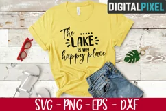 The Lake Is My Happy Place Svg, Lake Junkie Svg, Lake Svg Product Image 2