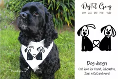 Dogs with heart tails design SVG / DXF / EPS / PNG files Product Image 1