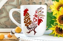 Rooster, Rise and Shine SVG / DXF / EPS / PNG files Product Image 4