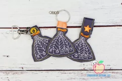 Stylish Girl Dress ITH Snaptab Keyfob Design Product Image 1