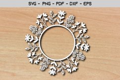 Flower Frame Paper Template Design Product Image 1