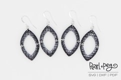 Geometric Pair 2 Part Diamond Laser Engrave Earring Download Product Image 3