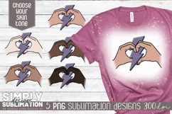 Heart Shaped Hands T-Shirt Designs| Png | Valentines Product Image 1