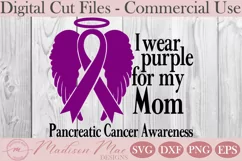 Pancreatic Cancer Awareness SVG, I Wear Purple For My Mom Product Image 2