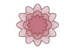 Guilloche Rosette Vector. Abstract Rosette Elements For Product Image 1
