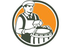 Cooper Barrel Maker Drum Retro Circle Product Image 1