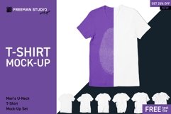 Men&#039;s V-Neck T-Shirt Mock-Up Set Product Image 1
